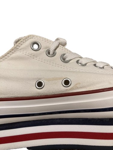 Womens 11 Converse Chuck Taylor All Star Platform White, Red Blue Stripe Mens 9 - Picture 8 of 8