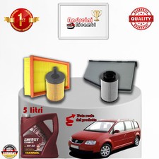 KIT TAGLIANDO FILTRI + OLIO VW TOURAN 1.9 TDI 77KW 105CV DAL 2004 -> 2010