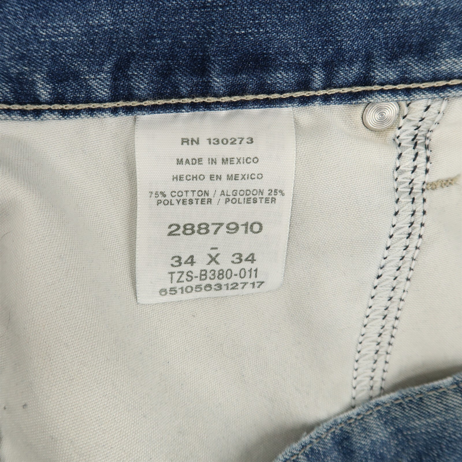 Lee Loose Fit Carpenter Jeans Mens 34x34 Blue Zip Fly Distressed