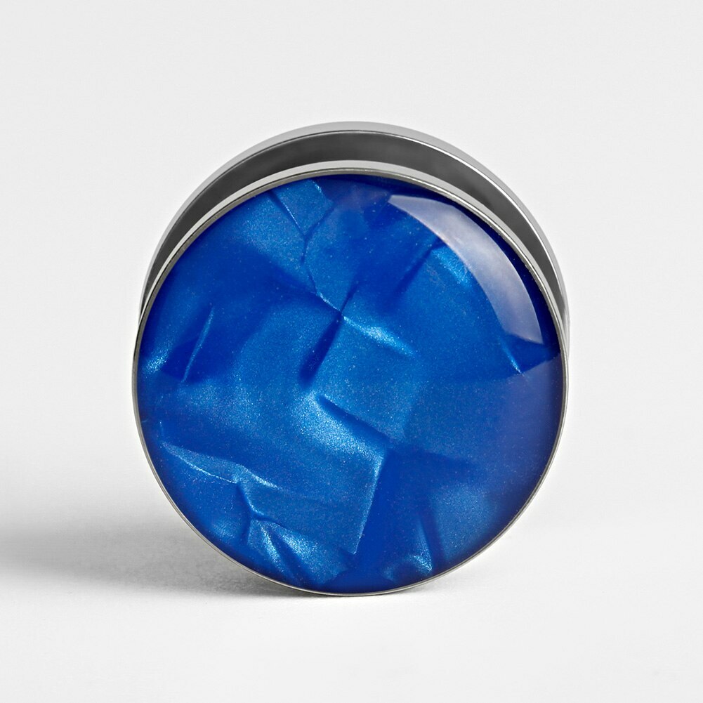 Qmcandy Glass Nest Of Waves Saddle Ear Plugs - 5/8" (16mm) Stretching Gauges, 2pcs Set