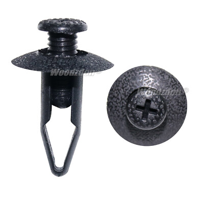 30x Screw Scrivet 8mm Plastic Clip Fit for Nissan for Mazda Bumper ...