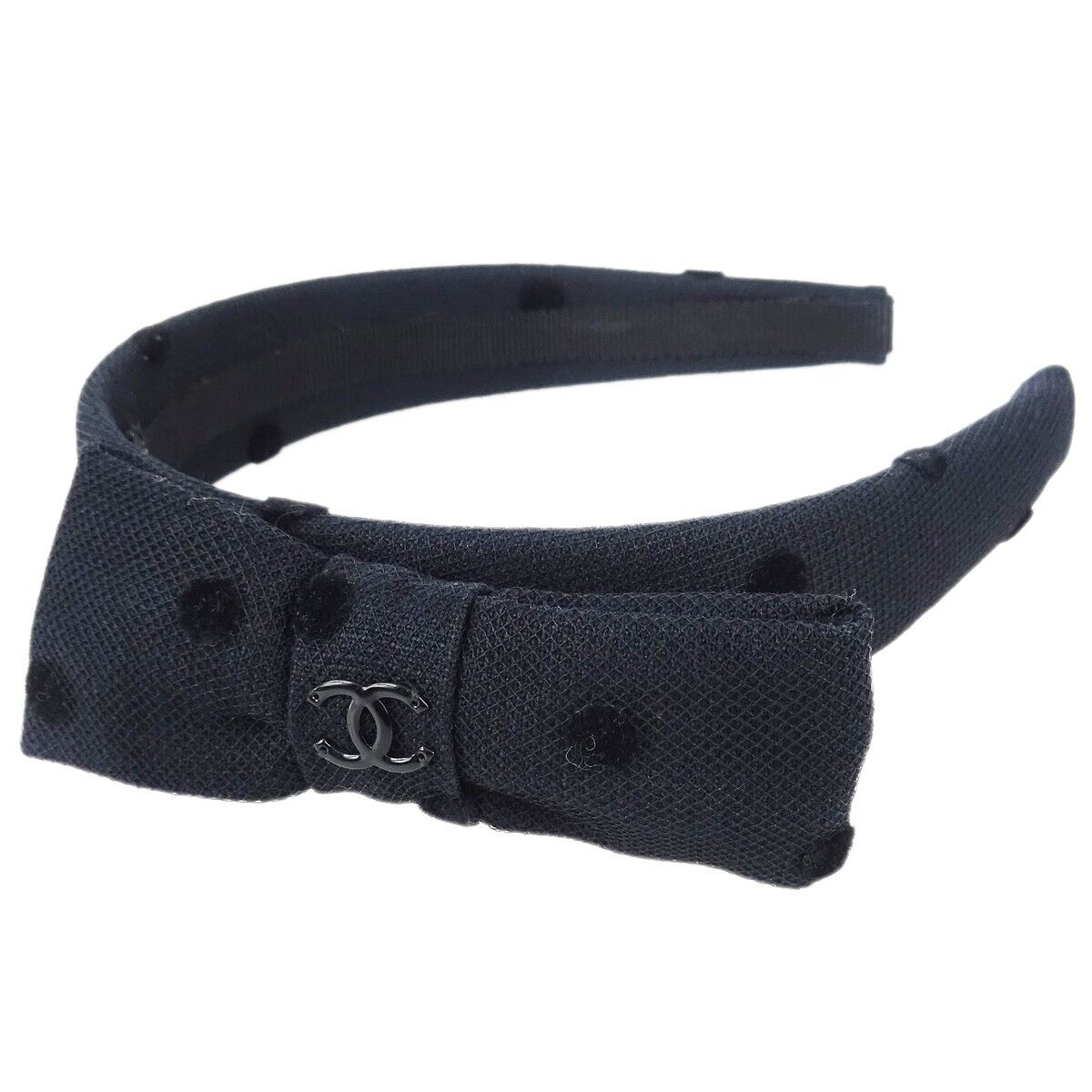 【激安大特価!】 Hair Headband Bow Chanel Accessories 151286 Black ラッピング・包装