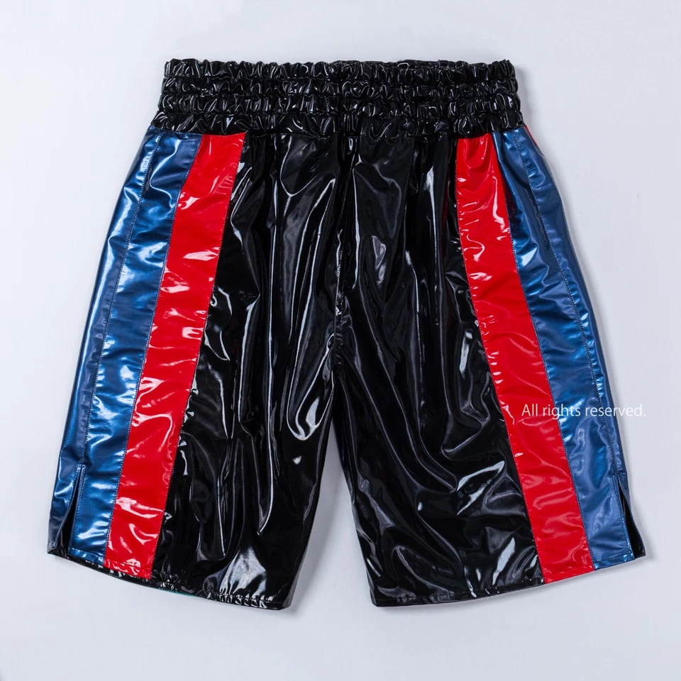Baúles de Boxeo PVC Brillante (con Forro de PVC) Coloridos (Talla 4L para Hombre) Pantalones Cortos/3XL Foto 3 de 4