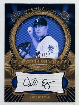 Willie Eyre 2004 Upper Deck Etchings Etched In Time Auto /375 #ET-WE
