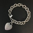 Tag Chain Bracelet/3Bd0363 Tiffany&Co. Silver 925 Heart