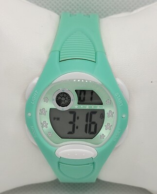 Ladies Sport Green White Silver Sport Digital Quartz Watch G3