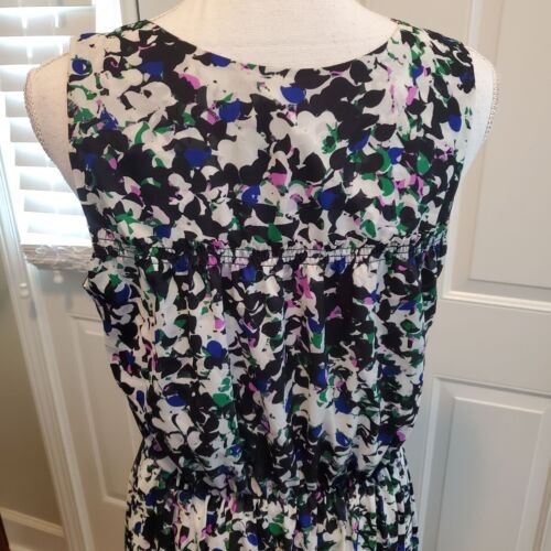 Banana Republic Maxi Dress Womens 8 Floral Shirred Waist V-neck Sleeveless Party - Picture 12 of 14