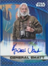 SW Chrome Perspectives R vs FO A-AJ Andrew Jack Blue Refractor Autograph 013/150