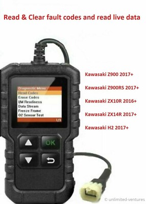 Fault code scanner diagnostic OBD2 tool for Kawasaki Z900 Z900RS