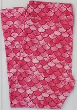 TC2 LuLaRoe Tall & Curvy2 Leggings Mermaid Scales Pattern NWT U29 Free Shipping