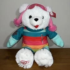 Holiday Time White Snowflake Ski Teddy Bear 20” Girl Plush Christmas 2023 NEW
