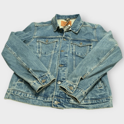 Heroes Motors Legendary Denim Jean Motorcycle Jacket Mens size Medium New