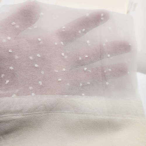 Vintage Victoria's Secret Overknee Strümpfe Gr. M 2 Pr weiß creme Punkte ultra transparent - Bild 2 von 8