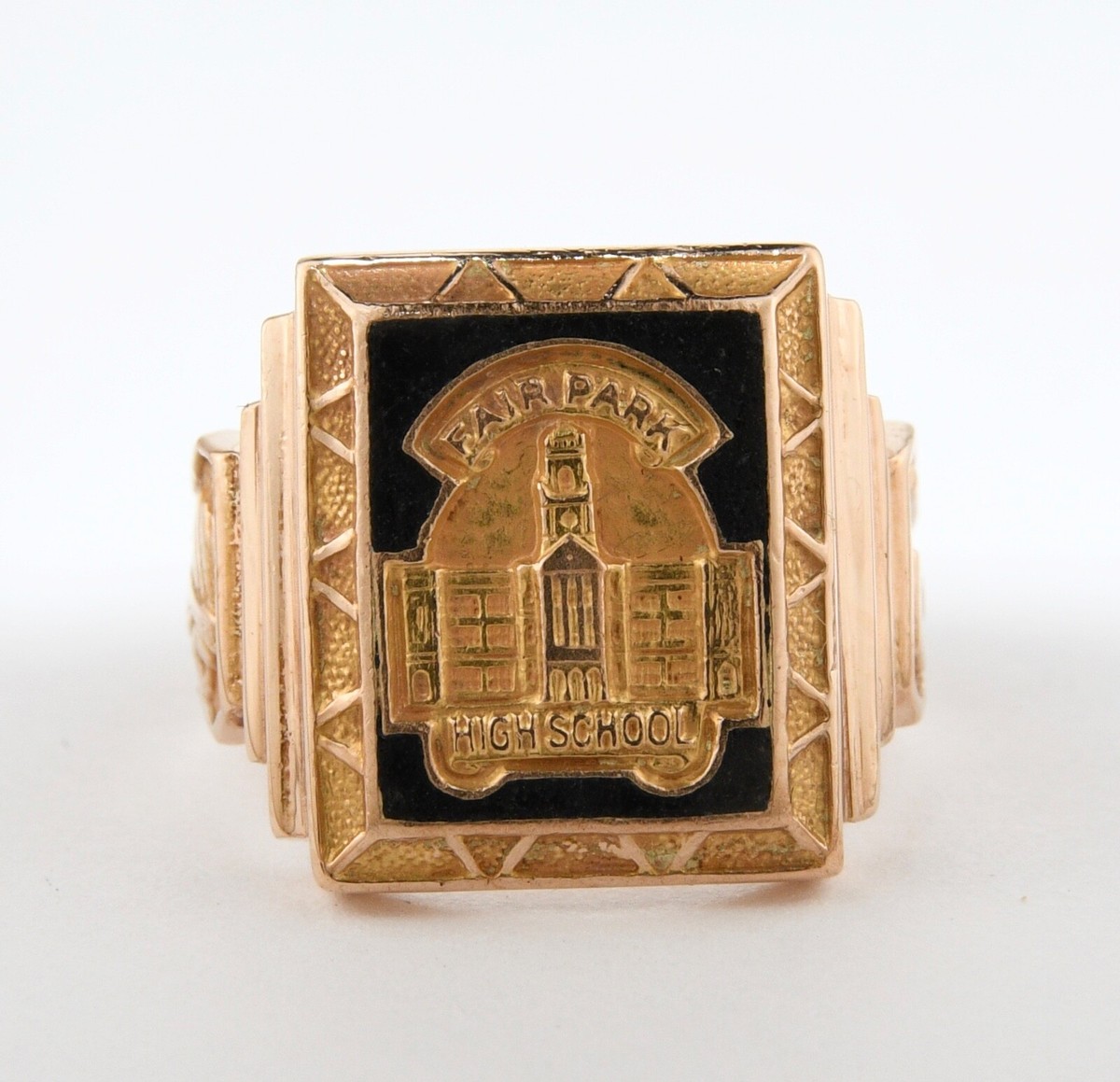Vintage 1931 10K Yellow Gold Fair Park High School Class Ring Size