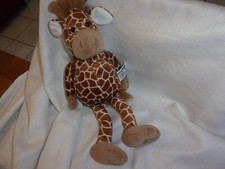 russ berrie 13" long legged standard giraffe tan brown rust plush lovey baby