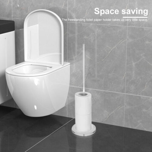 Standing Reserve Tissue Roll Holder Modern Toilet Tissue Roll Stand for Bathroom - Picture 3 of 8