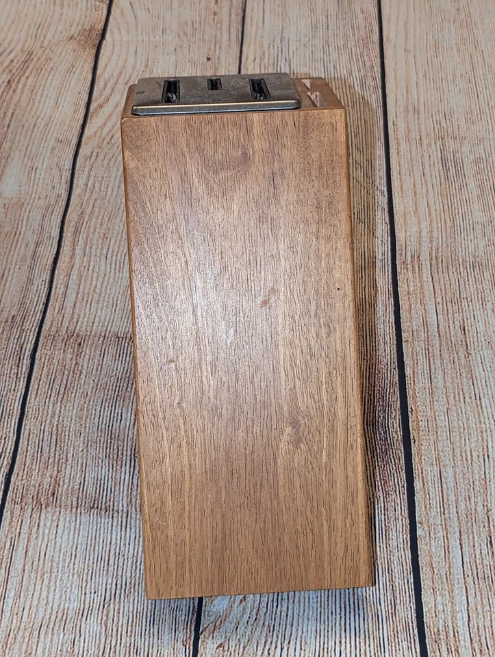 Calphalon 12 Slot Wood Knife Self Sharpening Storage Block only  - Image 3 of 4