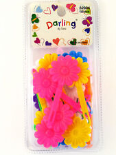 DARLING BY TARA GIRLS SELF HINGE FLOWER BARRETTES - ASSORTED C- 32 PCS.  82004 