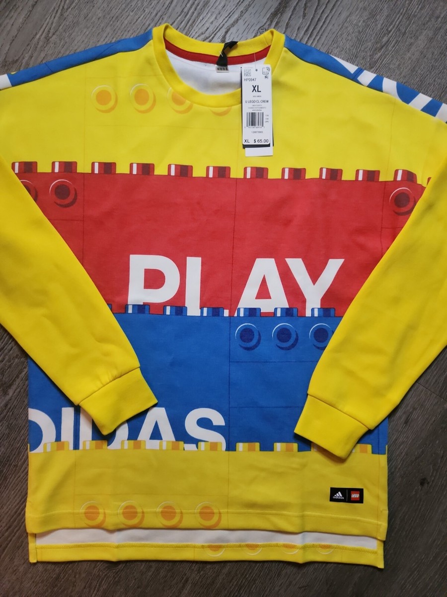 NWT Adidas U Lego Crew Long Sleeve Kids XL HP0947 $65 | eBay