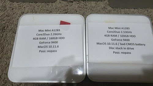 11 x Apple Mac Mini3,1 2009 Core 2 Duo - 2.26GHz - 2.53GHz - 4GB - 10.11.6 READ - Picture 3 of 8