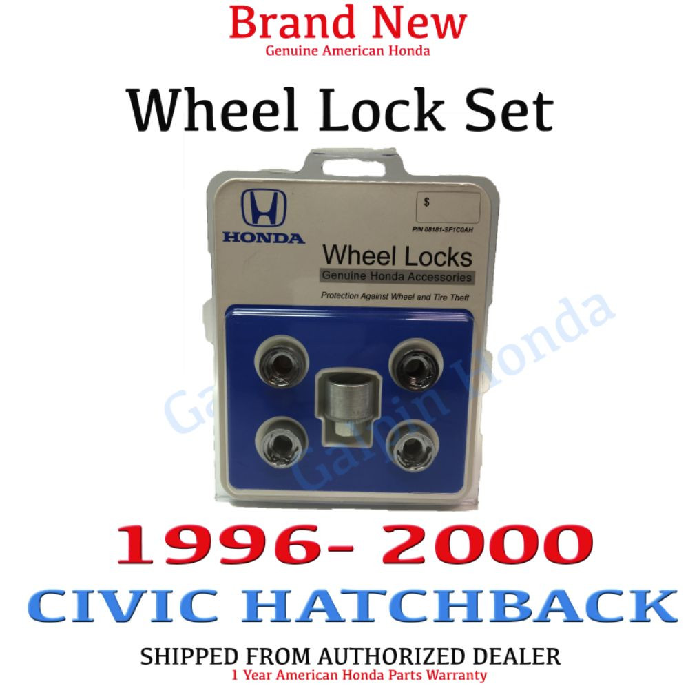 1996- 2000 Honda CIVIC HATCHBACK New Genuine Wheel Lock Set[08181