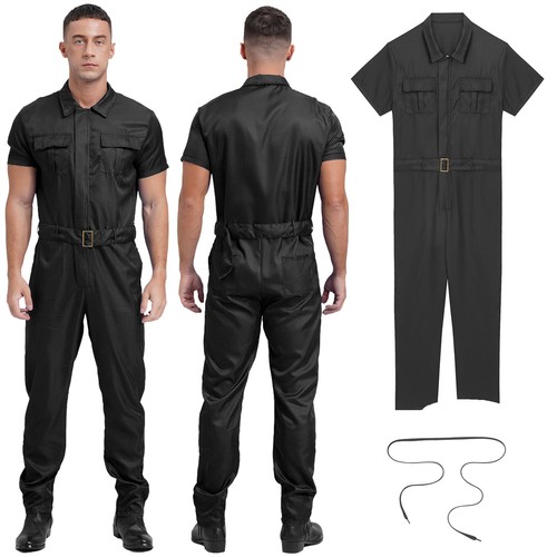 Herren Latzhose Kurzarm Reißverschluss Overall Arbeitsoverall Bauhose - Bild 8 von 61