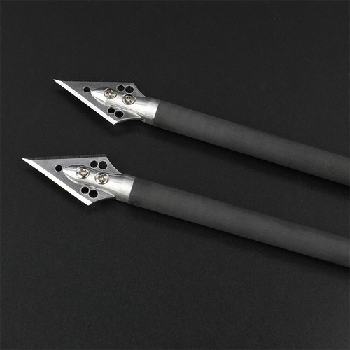 Crossbow Bolts Pure Carbon Arrow 9'' Bow Archery Blade Arrowhead Outdoor Hunting - Picture 9 of 16