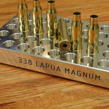 338 Lapua Magnum - Precision Loading Block - 1" Billet Aluminum (25) (50) (100)