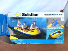 Solstice SunSkiff351 Kit Rafting In Unopened Box Comes With Ores  Foot Pump