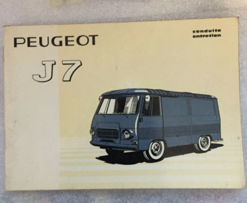 guide manuel utilisation entretien PEUGEOT J7 notice 1973 - Afbeelding 1 van 3