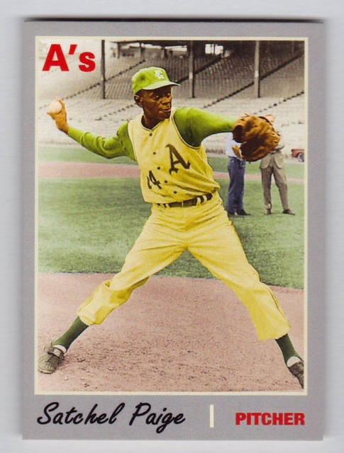Custom Made Topps 1965 Kansas City Athletics Satchel Paige Baseball 