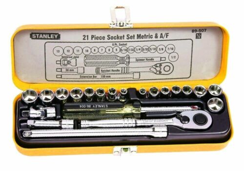 Stanley Socket Set 21 Piece 1/4" Drive Metric SAE Imperial 89-507 - Picture 2 of 2