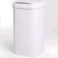Ubbi Stainless Steel Adult Diaper Pail - White - Ergonomic Airtight Odor Locking