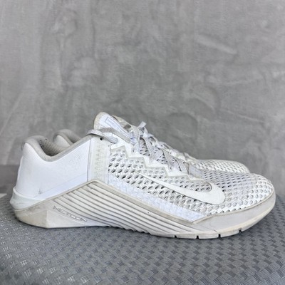 Nike Metcon 6 Custom Training Shoes Womens 9 Or Mens 7.5 White Crossfit Athletic