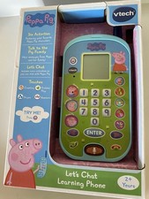 Vtech Electronic Peppa Pig Let's Chat Learning Phone Numbers Phrases Sound Count