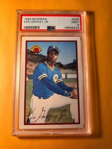 PSA 9 MINT 1989 BOWMAN #220 KEN GRIFFEY JR ROOKIE RC CARD