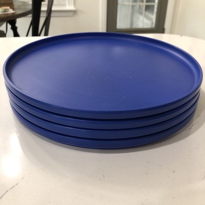 Lot 4 West Elm Aaron Probyn 10 Inch Blue Dinner Plates
