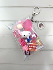Gacha stuffed pouch Kitty Monchhichi x Hello Kitty collaboration