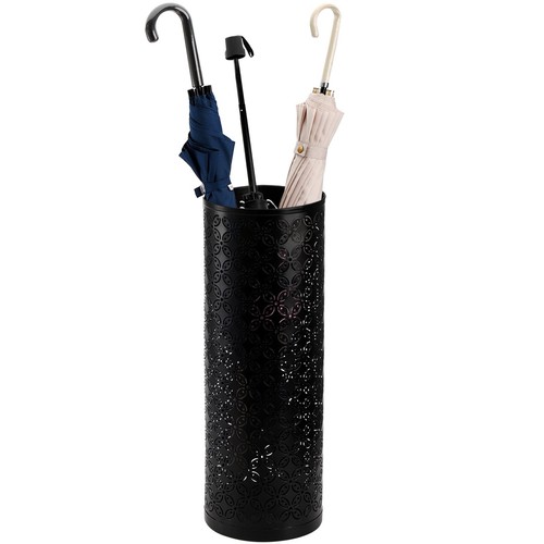 Metal Round Umbrella Stand Rack, Free Standing Umbrella Holder Bin, Canes Wal...