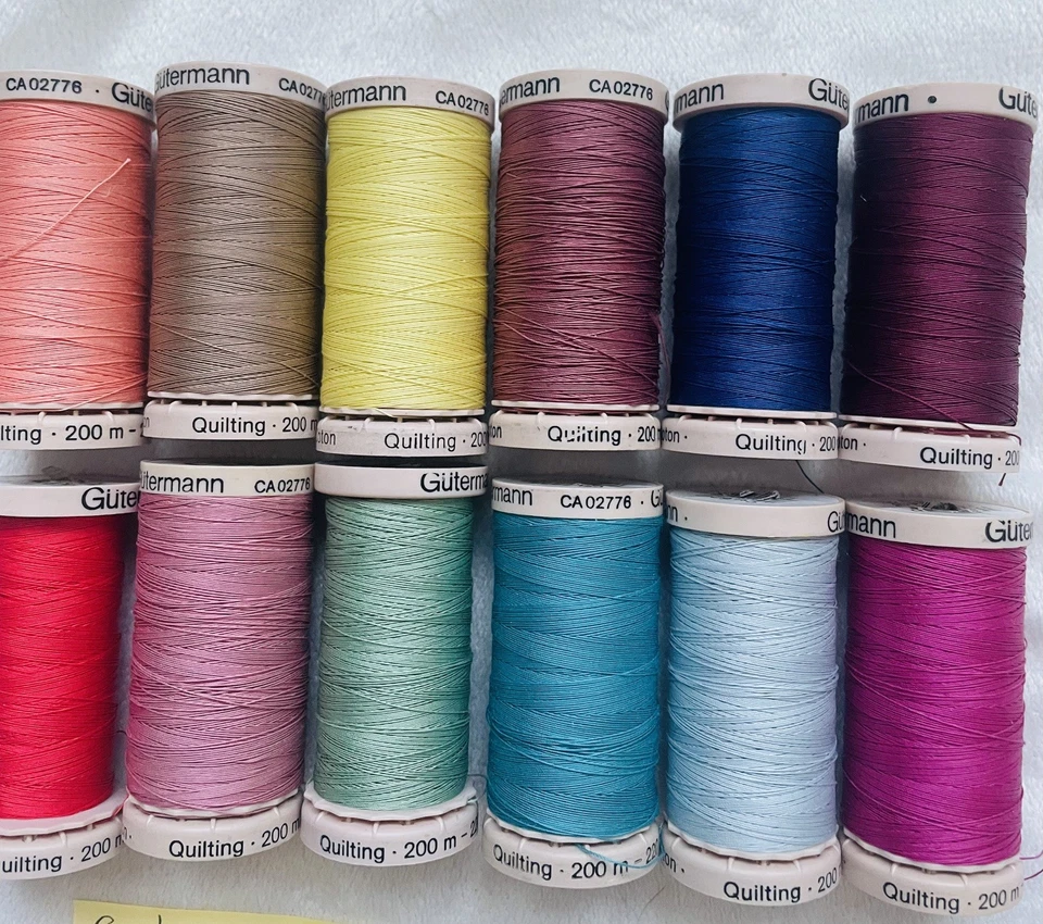 Gutermann 100% Cotton Quilting Hand Sewing Thread 200m 12 reels in each lot - Image 3 of 4