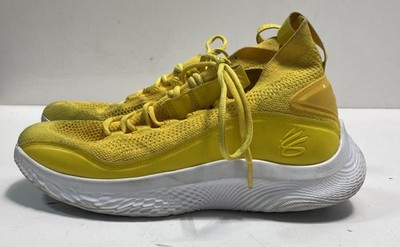 Under Armour Curry Flow 8 Yellow Ray Basketball Shoes Men's Size 10