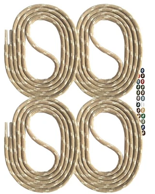 2 PAAR Schnürsenkel rund SAND WEIß 135cm Ø5mm, Sicherheit Senkel für Arbeitss... - Bild 1 von 4