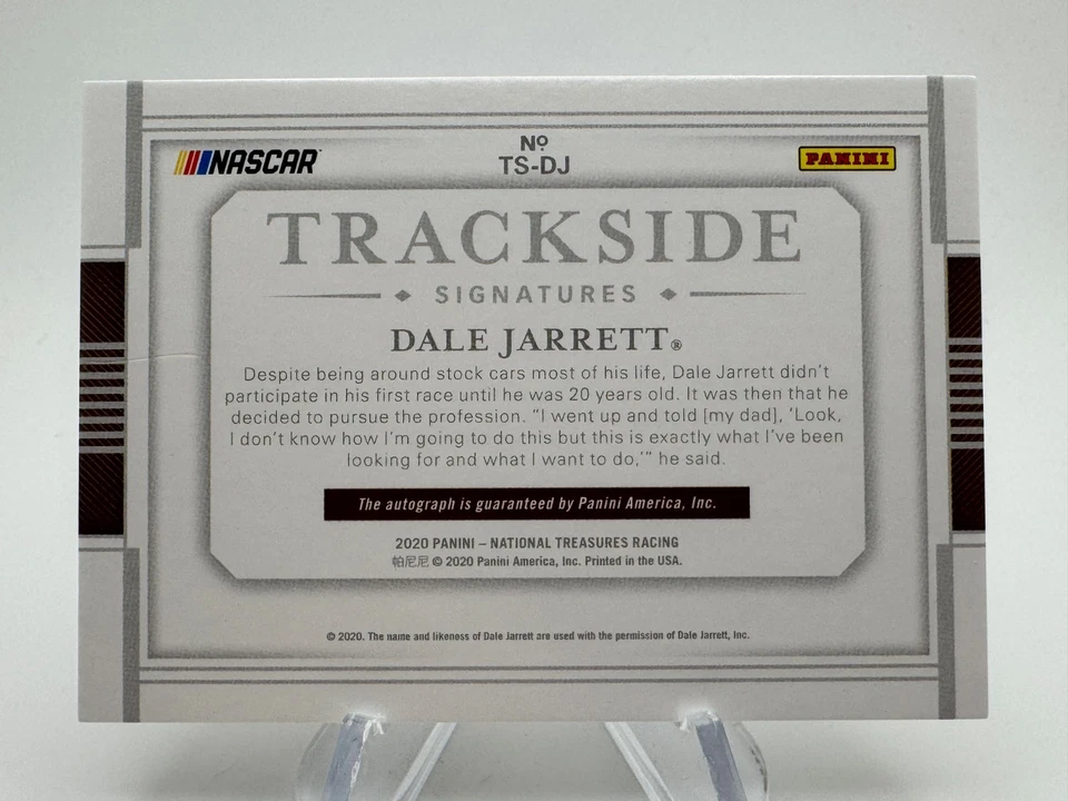 2020 National Treasures Дейл Джарретт с автографом на обочине трека /99 #TSDJ - Изображение 2 из 2