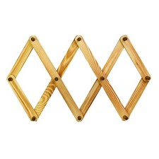 Wooden Coat Rack Wall Mounted with 10 Hooks - Accordion Expandable Hanger,