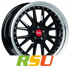 TEC Speedwheels GT EVO black-polished-lip 8x18" ET18 LK4 108 ML 65.1 Alufelge...