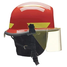 BULLARD URXRDR330 Fire/Rescue Helmet,Red,Thermoplastic 13W813