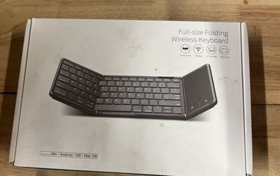 Samsers Foldable Bluetooth Keyboard with Touchpad, Full-Size Black 4481