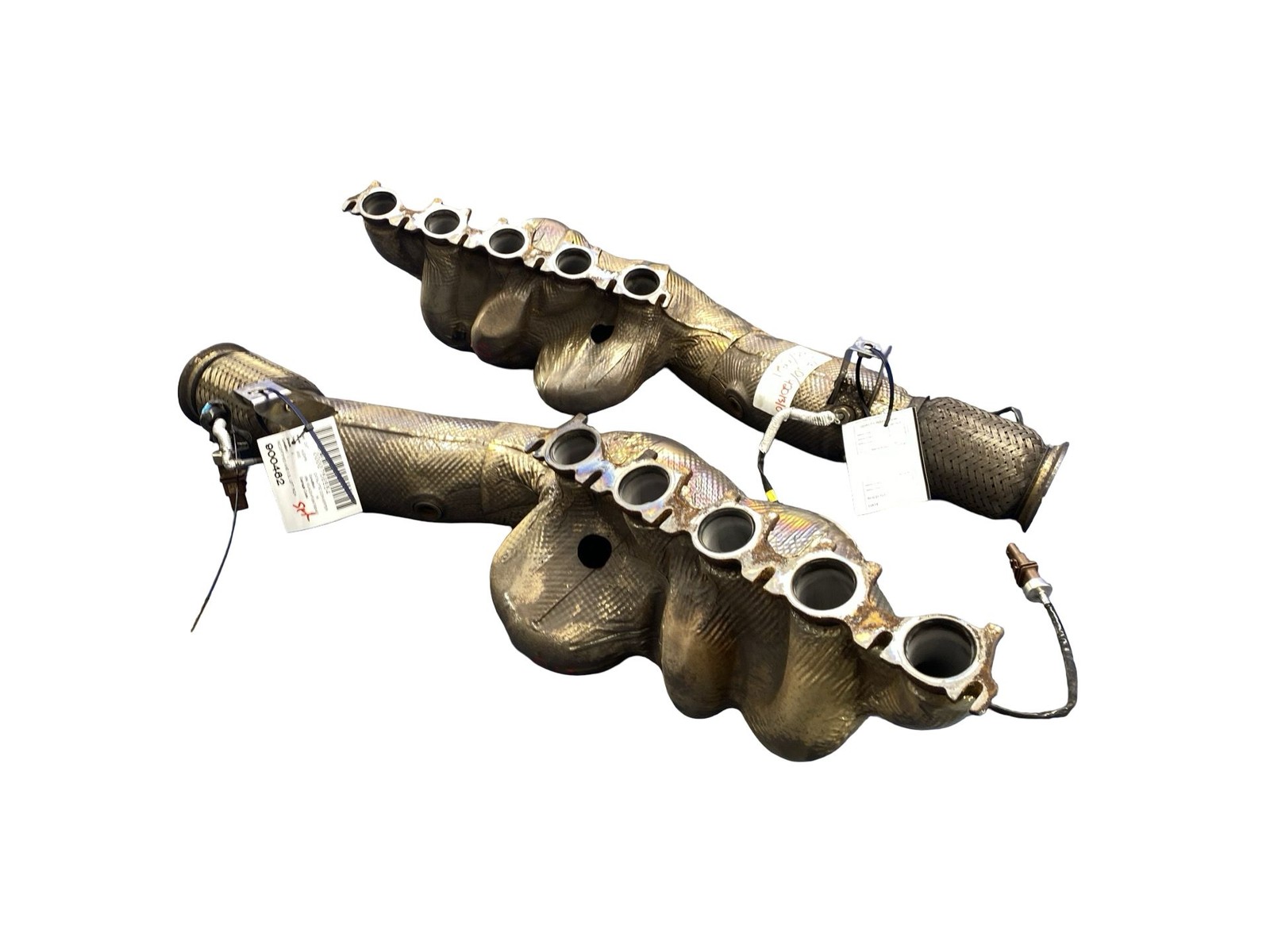 2017-2023 AUDI R8 V10 4S AWD 5.2L LH RH EXHAUST MANIFOLD CATALYTIC CONVERTER SET
