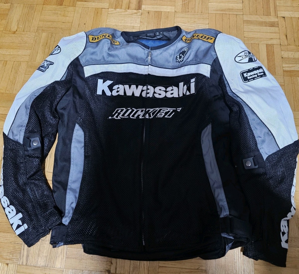 Vintage Y2K Joe Rocket Motorcycle Jacket Kawasaki Racing Team