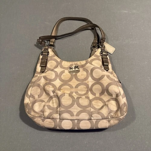 COACH A1220-17020 Canvas bag tote Satchel / Hand Bag / Tote 14x9x5” Distressed